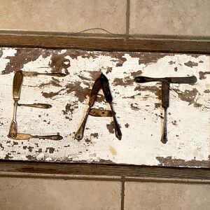 EAT barn wood sign